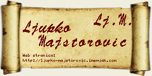 Ljupko Majstorović vizit kartica